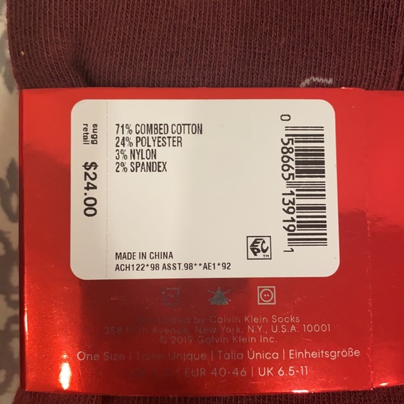 BNWT Calvin Klein combed cotton socks 2 packs (4/pack) - Picture 5 of 5